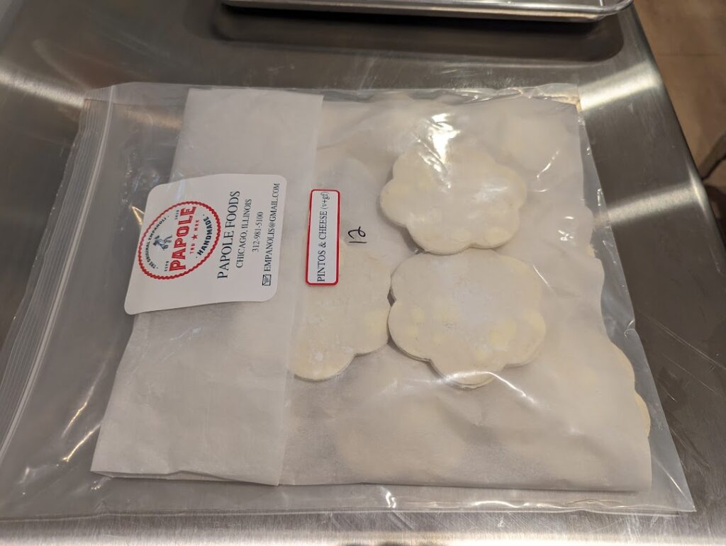 Packaged Papole Foods Empanoli ready for Chicago delivery